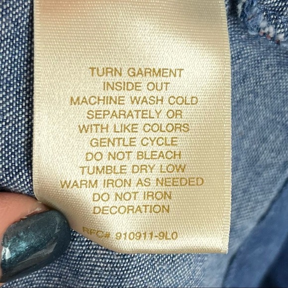 Vintage 80s 90s Bobbie Brooks Jean Jacket Embroidered Floral Cottagecore Country - Picture 8 of 10